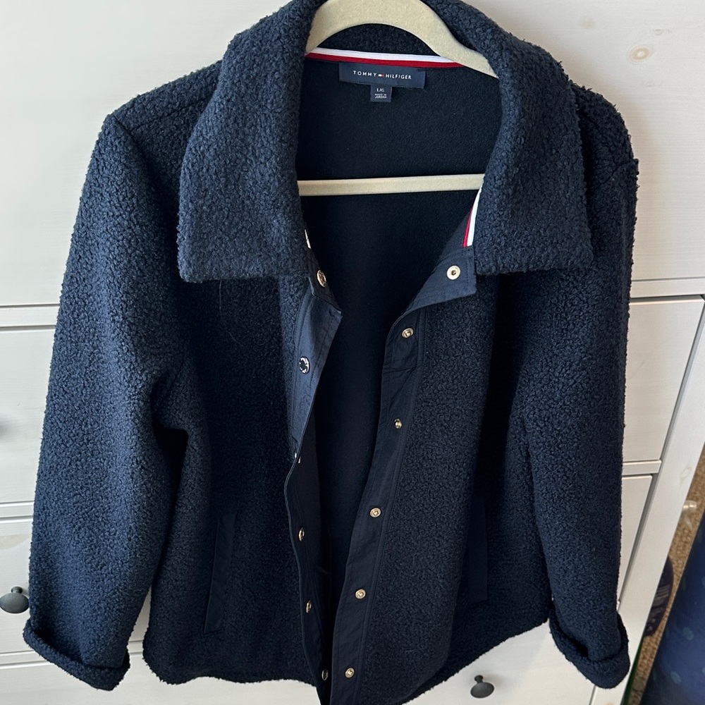 Tommy Hilfiger Navy Sherpa Jacket
